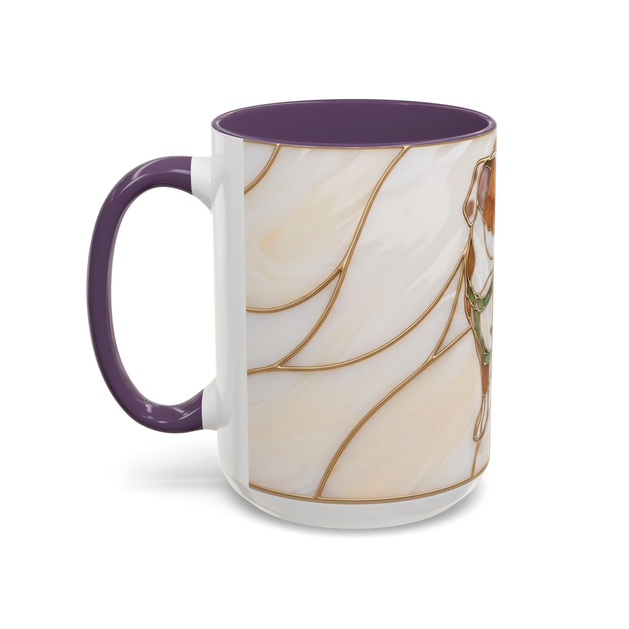 Custom Dog Portrait Stained Glass Style Mug