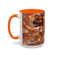 Warm Ember Staffy Stained Glass Style Mug