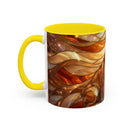 Amber Bulldog Stained Glass Style Mug