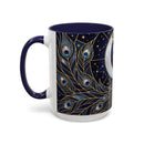 Moonlit Peacock Stained Glass Style Mug