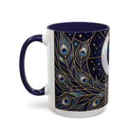 Moonlit Peacock Stained Glass Style Mug