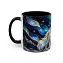 Aurora Mountain Wolf Stained Glass Style Mug
