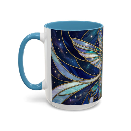 Sapphire Hummingbird Stained Glass Style Mug