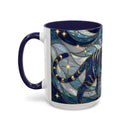 Sapphire Tiger Stained Glass Style Mug