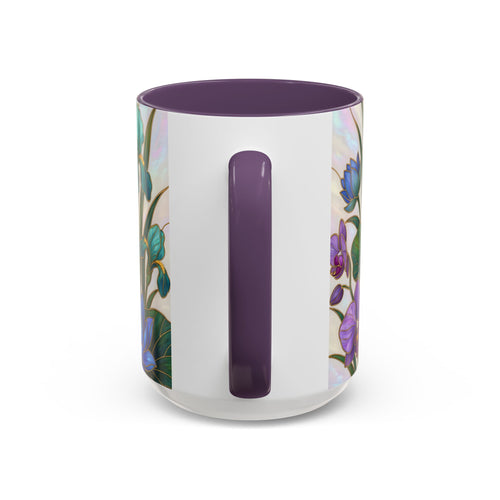 Blooming Peacock Stained Glass Style Mug