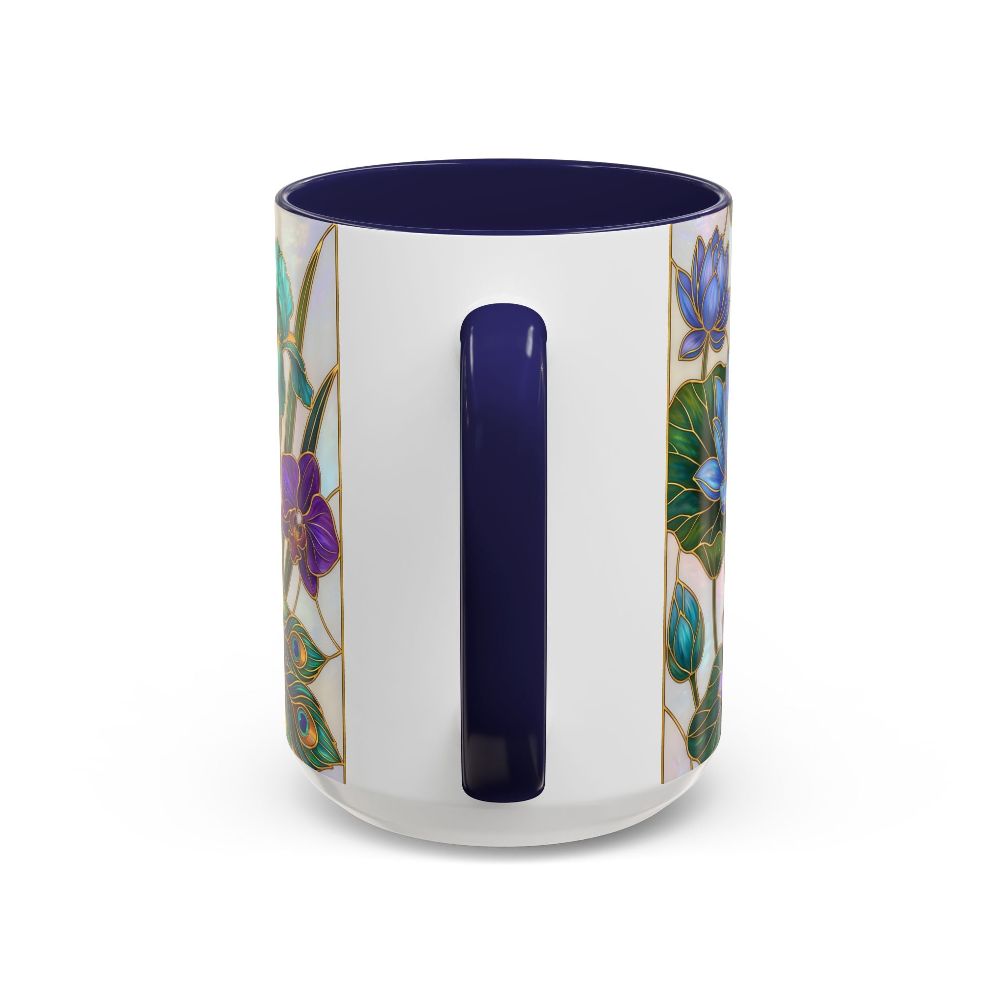 Flying Peacock Stained Glass Style Mug