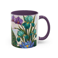 Blooming Peacock Stained Glass Style Mug
