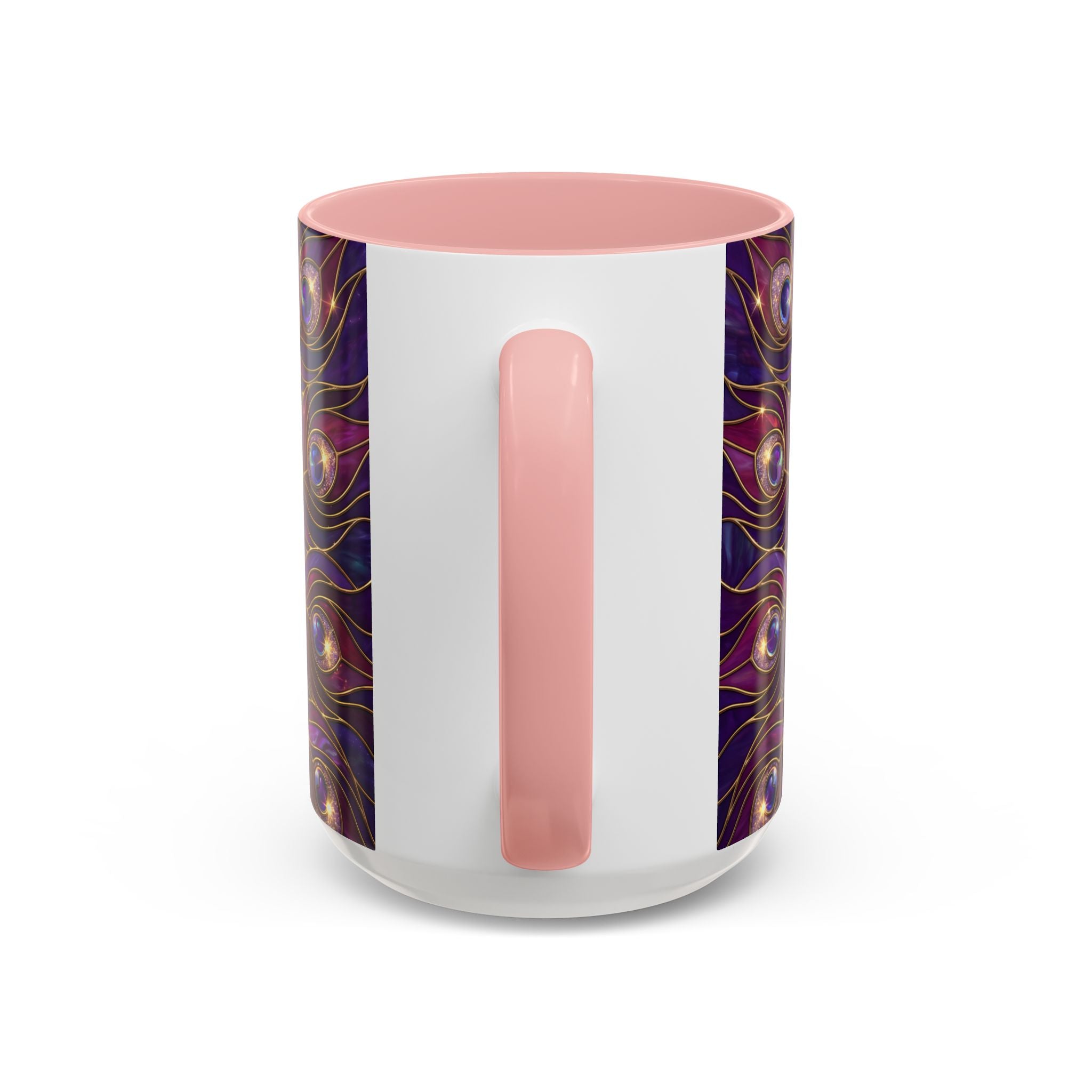 Purple Peacock Stained Glass Style Mug