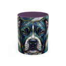 Aurora Glow Staffy Stained Glass Style Mug
