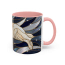Navy Glow Great Pyrenees Stained Glass Style Mug