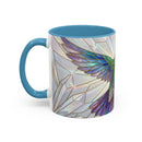 Rainbow Hummingbird Stained Glass Style Mug