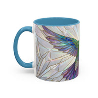 Rainbow Hummingbird Stained Glass Style Mug