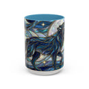 Sapphire Wolf Stained Glass Style Mug