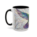 Rainbow Hummingbird Stained Glass Style Mug