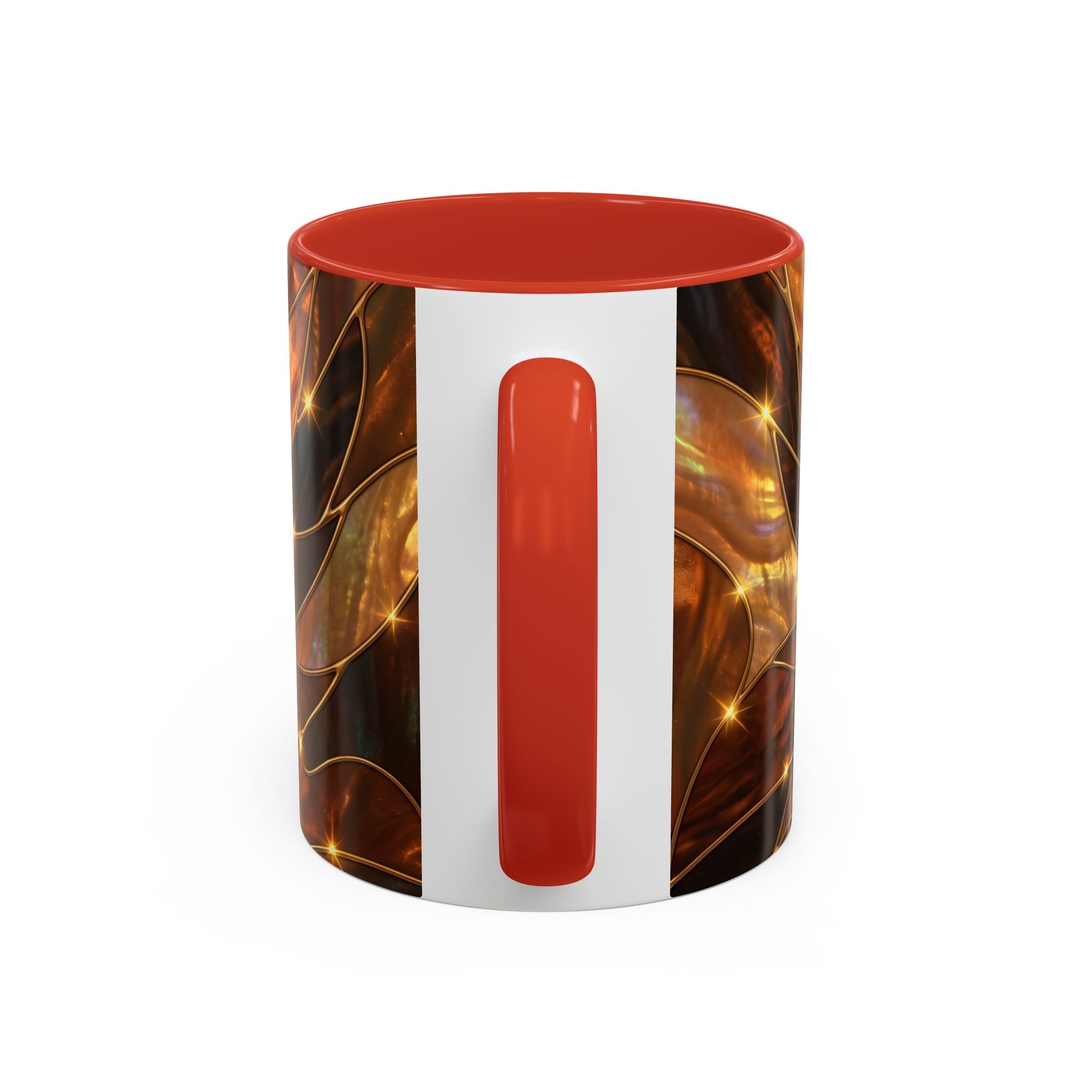 Amber Tiger Stained Glass Style Mug