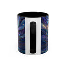 Starlit Lake Wolf Stained Glass Style Mug