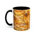 Golden Glow Golden Retriever Stained Glass Style Mug