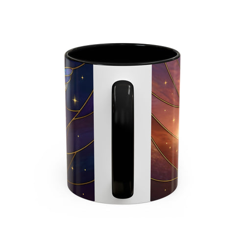 Sunset Sky Hummingbird Stained Glass Style Mug