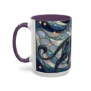 Sapphire Lion Stained Glass Style Mug