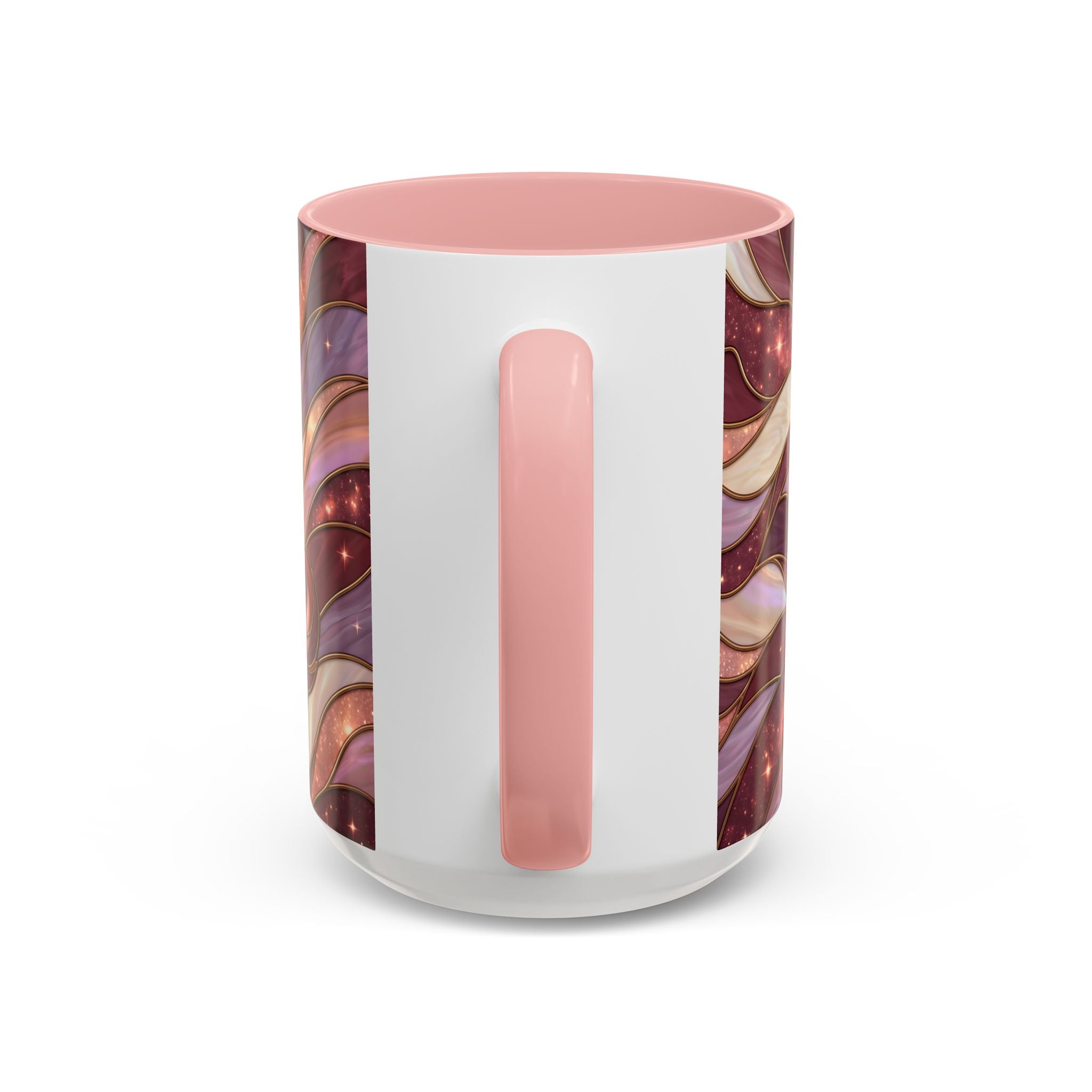 Rose Gold Wolf Stained Glass Style Mug