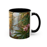 Tropical Hummingbird Stained Glass Style Mug
