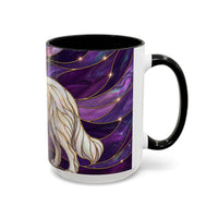 Amethyst Great Pyrenees Stained Glass Style Mug