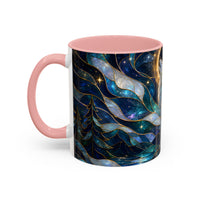 Moonlit Howl Wolf Stained Glass Style Mug