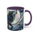 Sapphire Wolf Stained Glass Style Mug