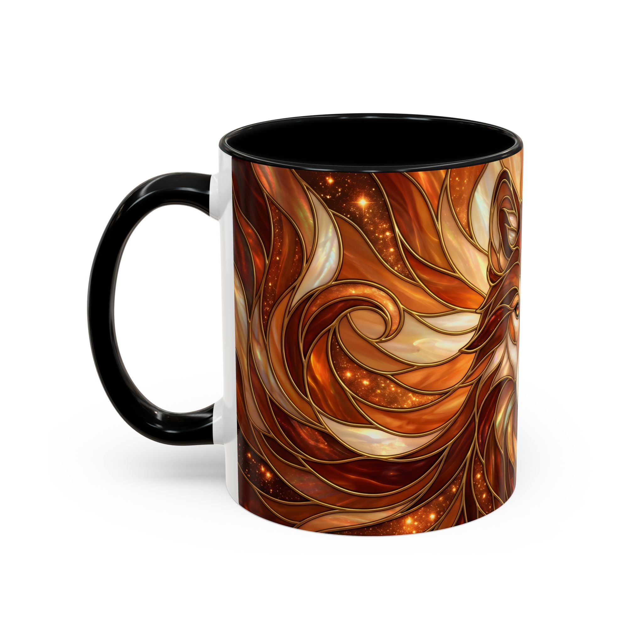 Ember Wolf Stained Glass Style Mug