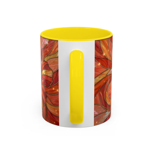 Hibiscus Glow Hummingbird Stained Glass Style Mug
