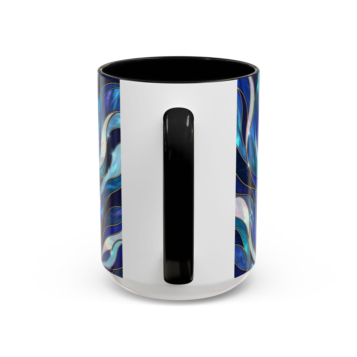 Cobalt Wolf Guardian Stained Glass Style Mug
