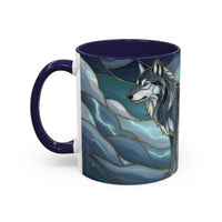 Storm Wolf Stained Glass Style Mug