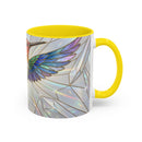 Rainbow Hummingbird Stained Glass Style Mug