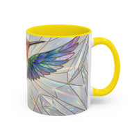 Rainbow Hummingbird Stained Glass Style Mug