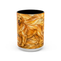 Golden Glow Golden Retriever Stained Glass Style Mug