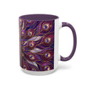 Purple Peacock Stained Glass Style Mug
