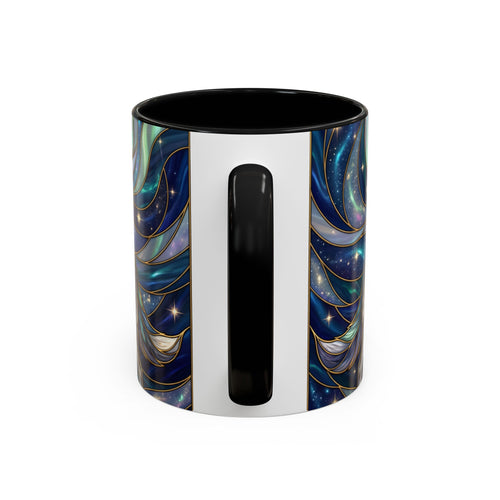 Twin Wolves Stained Glass Style Mug