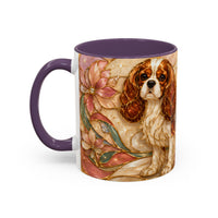 Blossom Cavalier King Charles Spaniel Stained Glass Style Mug