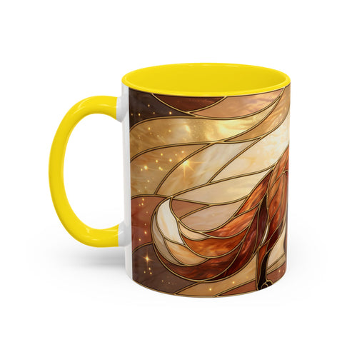 Honey Light Fox Stained Glass Style Mug
