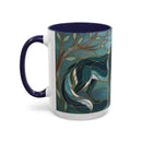 Forest Wolf Stained Glass Style Mug