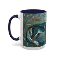 Forest Wolf Stained Glass Style Mug