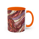 Rose Gold Wolf Stained Glass Style Mug