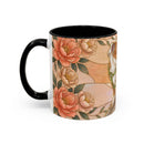 Custom Pet Photo Floral Stained Glass Style Mug