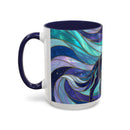 Celestial Wolf Stained Glass Style Mug