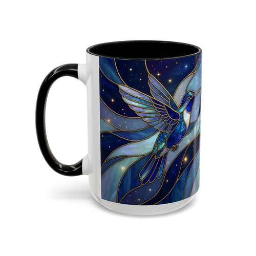 Midnight Hummingbird Stained Glass Style Mug