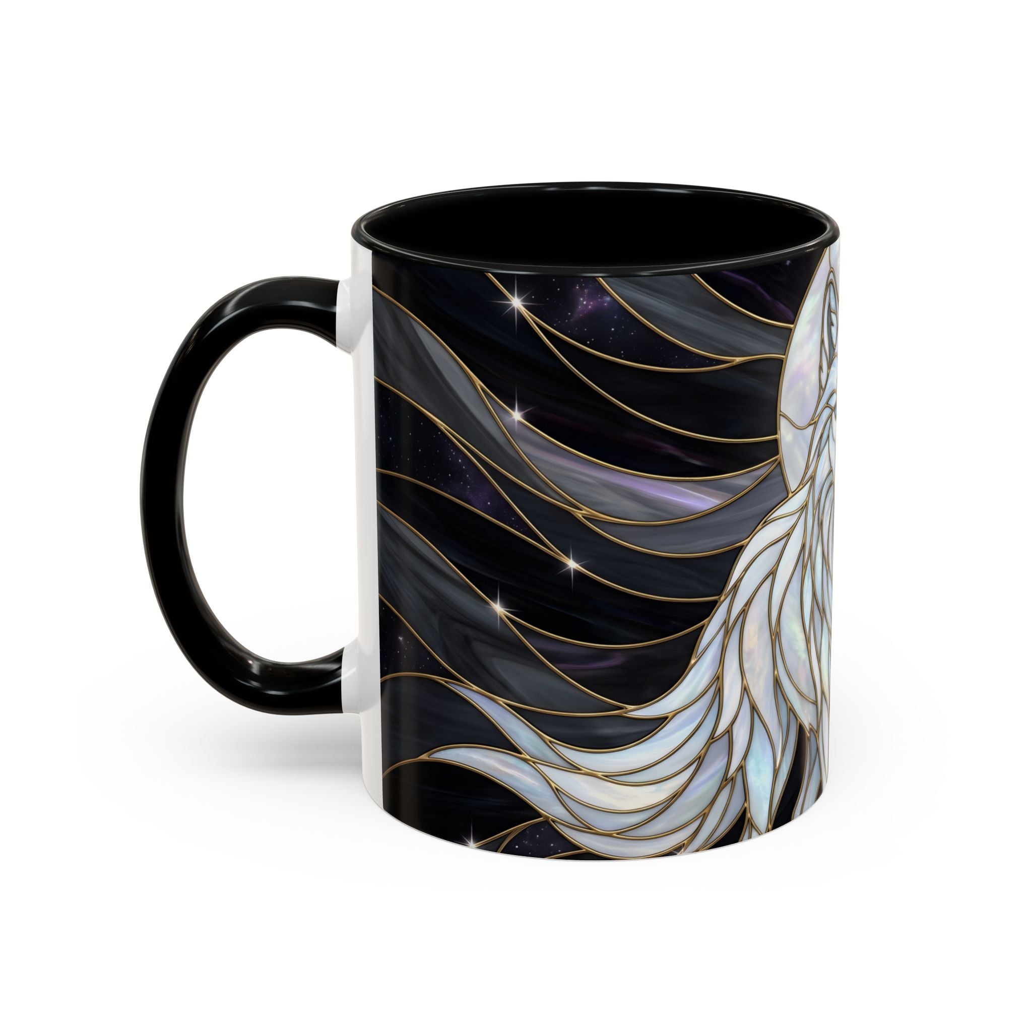 Night Wolf Stained Glass Style Mug