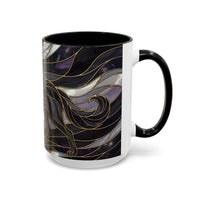 Obsidian Wolf Stained Glass Style Mug