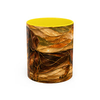 Golden Dachshund Stained Glass Style Mug