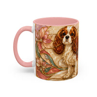 Blossom Cavalier King Charles Spaniel Stained Glass Style Mug