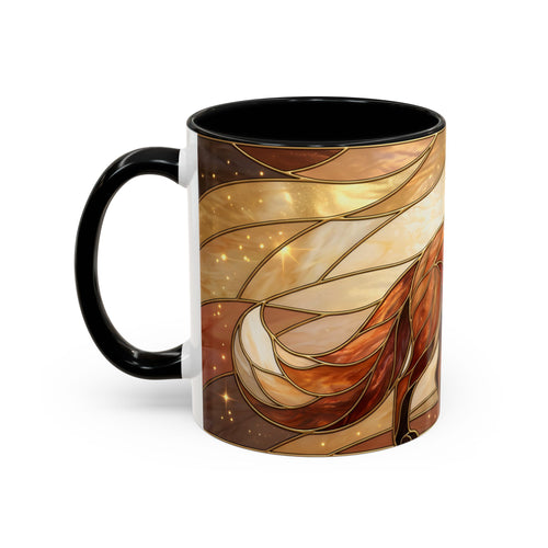 Honey Light Fox Stained Glass Style Mug